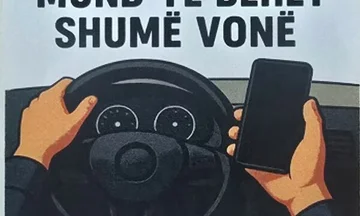 Policia e Ferizajt shqipton 254 gjoba për përdorim të telefonit gjatë vozitjes në prill 2026